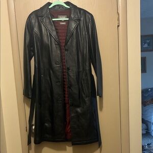 Wilsons Leather Women's Black Long Coat